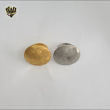 (4-0063) Stainless Steel - Carved Circle Ring.