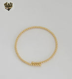(1-4086-2) Gold Laminate - 3mm Balls Bangle - BGF