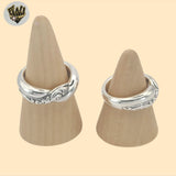 (2-5052-3) 925 Sterling Silver - Carved Band Ring