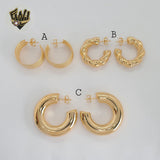 (1-2984) Gold Laminate - Half Chunky Hoops - BGF