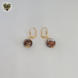 (1-1189-1) Gold Laminate - Bead Earrings - BGF
