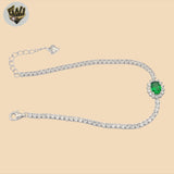 (2-0346) 925 Sterling Silver - Zircon Tennis Bracelet.