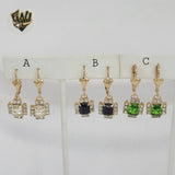 (1-1192-3) Gold Laminate - Zircon Stud Earrings - BGF