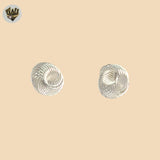 (2-3222-1) 925 Sterling Silver - Knot Stud Earrings.