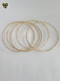 (1-4017-2) Gold Laminate - 2mm Three Tone Bangles - Dozen - BGO