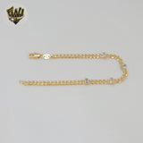 (1-0786) Pulsera de circonitas laminadas en oro de 4 mm - BGF