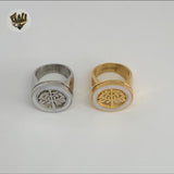 (4-0047) Stainless Steel - Tree of Life Ring.