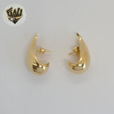 (1-2987-1) Gold Laminate - Drop Stud Earrings - BGF