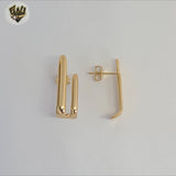 (1-1214) Gold Laminate -  Double Stud Earrings - BGF
