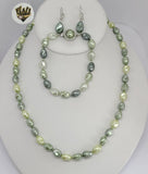 (MSET-40) Laminado de Oro - Conjunto de Perlas de Mallorca de 7 mm - BGF