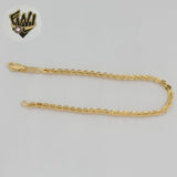 (1-0701) Gold Laminate - 3.5mm Circle Link Bracelet - BGF