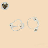 (2-5073) Anillo de corazón ajustable en plata de ley 925.