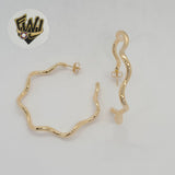 (1-2967-1) Gold Laminate - Wavy Half Hoops - BGF