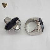 (4-0053-1) Stainless Steel - Stone Ring.