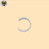 (2-4243) 925 Sterling Silver - Carved Cuff Earrings.