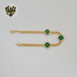 (1-0758) Gold Laminate - 5mm Four Leaf Bracelet - BGF