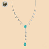 (2-66100) Plata de ley 925 - Collar con eslabones de circonitas de 1 mm.