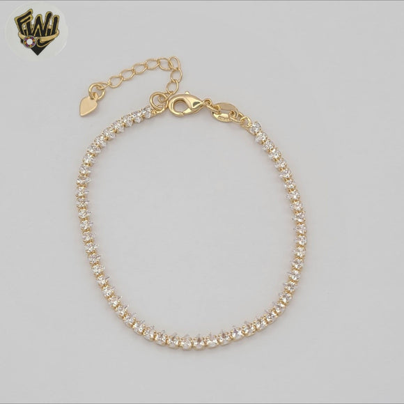 (1-0511) Gold Laminate - 3mm Tennis Bracelet - BGF