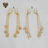 (1-1235-2) Laminado Oro - Pendientes Largos - BGF