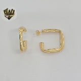 (1-2983-4) Gold Laminate - Square Half Hoops - BGF