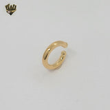 (1-2637-4) Gold Laminate - Plain Cuff Earrings - BGF