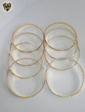 (1-4043-2) Gold Laminate - 6mm Three Tones Bangles - Dozen - BGO