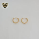 (1-2521) Gold Laminate - 13.5mm Classic Plain Huggies - BGF