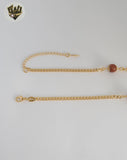 (1-6508-1) Gold Laminate - 3mm Venturina Beads Necklace - BGF