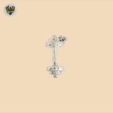 (2-1569) 925 Sterling Silver -  Weight Lifting Hallow Pendant.