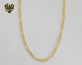 (1-1935) Gold Laminate - 3mm Alternative Figaro Link Chain - BGF