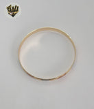(1-4020) Gold Laminate - 6.5mm Three Tone Elephant Bangles - BGO