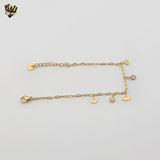 (4-4156) Stainless Steel - 1.8mm Paper Clip Charms Bracelet - 6"