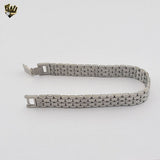 (4-4098) Stainless Steel - 12mm Alternative Link Bracelet - 8"