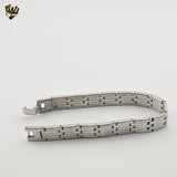 (4-4007) Stainless Steel - 12mm Bracelet for Men - 8"
