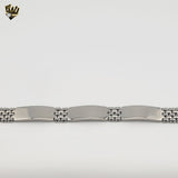 (4-4010) Stainless Steel - 13mm Bracelet for Men - 8"