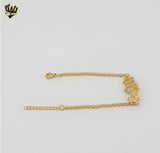 (4-4276) Stainless Steel - 1mm Rolo Owl Bracelet - 7"