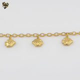 (4-4159) Stainless Steel - 4mm Rolo Charms Bracelet - 7"