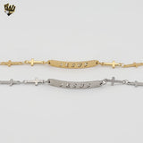 (4-4136) Stainless Steel - 5m Religious Link Bracelet.