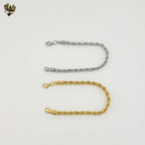 (4-4248) Stainless Steel - 5mm Rope Bracelet