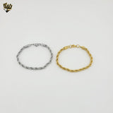 (4-4248) Stainless Steel - 5mm Rope Bracelet