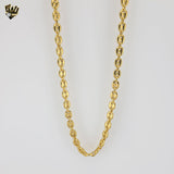 (4-3222) Stainless Steel - 7.5mm Hollow Puff Link Chain.