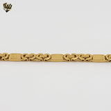 (4-4089) Acero inoxidable - Brazalete de eslabones alternativos de 6,5 mm - 8,5"