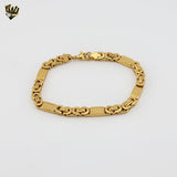 (4-4089) Acero inoxidable - Brazalete de eslabones alternativos de 6,5 mm - 8,5"