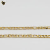 (4-3298) Stainless Steel - 6mm Figaro Link Chain.