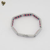 (4-4002) Stainless Steel - 7.5mm Elegua Bracelet - 8"