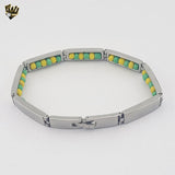 (4-4001) Stainless Steel - 7.5mm Orula Bracelet - 8"