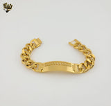 (4-4259-1) Stainless Steel - 7mm Curb Link Men Bracelet - 8.5"