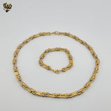 (4-7039) Stainless Steel - 8.5mm Alternative Link Men Set - 24".