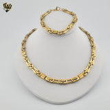 (4-7039) Stainless Steel - 8.5mm Alternative Link Men Set - 24".