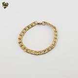 (4-4037) Stainless Steel - 8mm Curb Link Bracelet - 8.5"